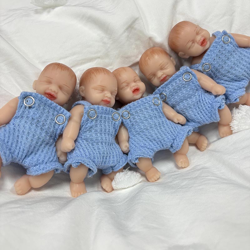 Reborn Baby Doll Silicone Realistic - 5개 세트 4인치 수제 고품질 리얼리틱