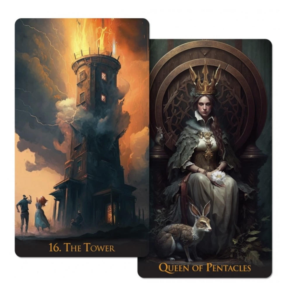Tarot Cards Deck With Guidebook - 이상한 세계 타로 카드 덱, 인디