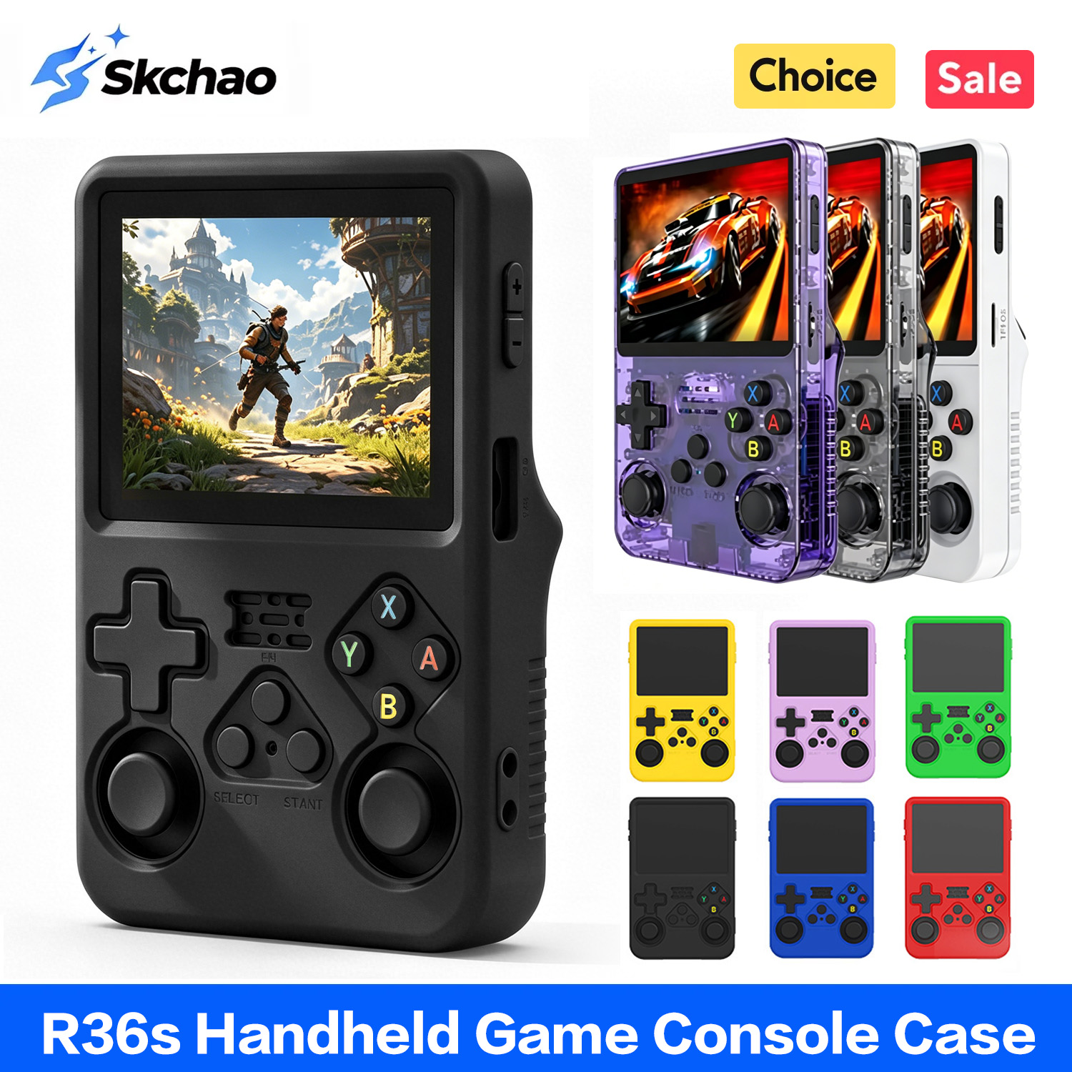 Retro Handheld Game Console R36S - R36s 보호 케이스, R36S 실리콘 케이스,