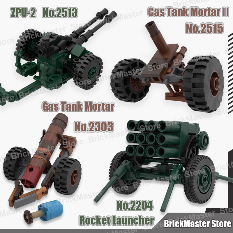 Lego Compatible Military Tank - MOC 군사 전투 장면 가스 탱크