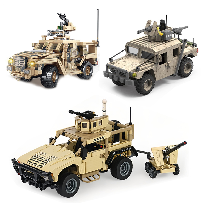 Lego Compatible Military Tank - MOC 군사 험머 빌딩 블록 번개