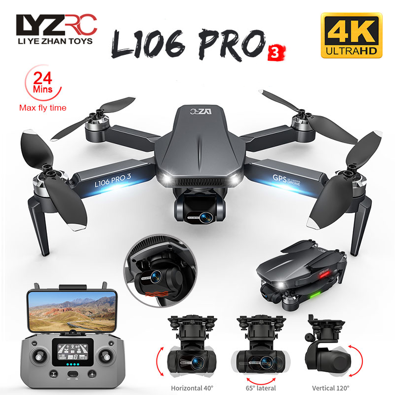 Fpv Brushless Rc Drone 4K - FPV 접이식 GPS RC 쿼드콥터, L106