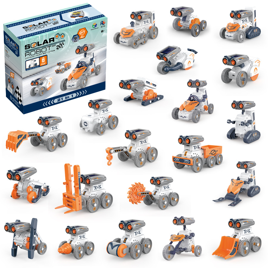 Stem Solar Robot Kit For Kids - 21가지 기능을 하나로! STEM 태양광 로봇