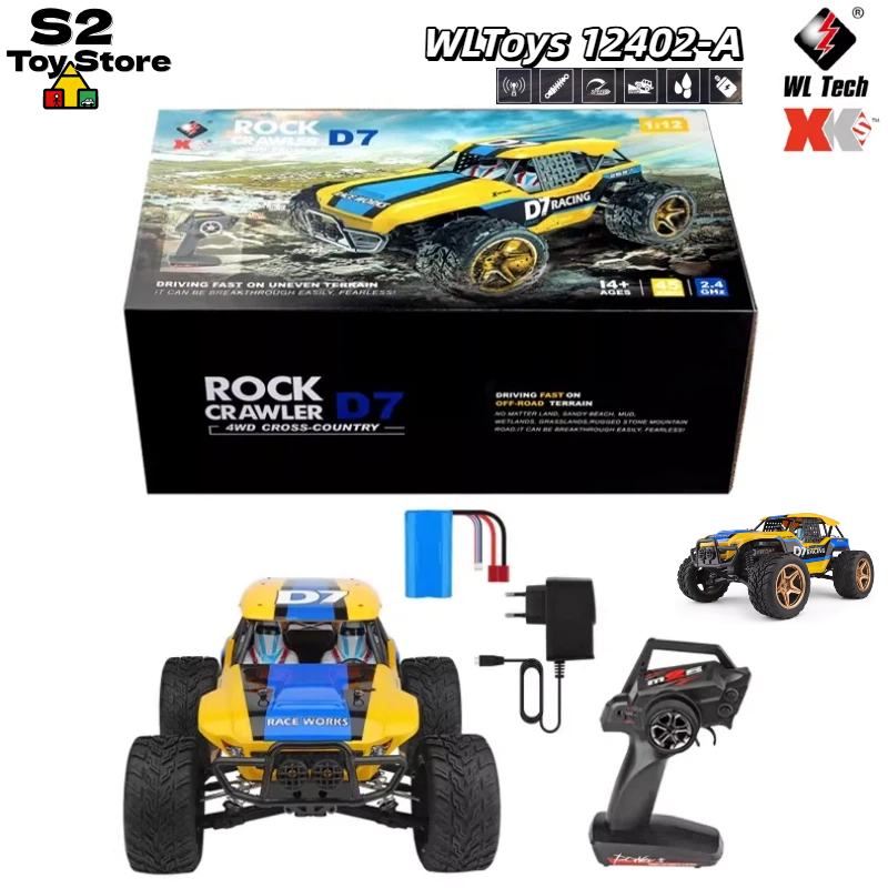 Rc Drift Car 1 24 Scale 4Wd - Wltoys 12402-A D7 락 크롤러 4륜
