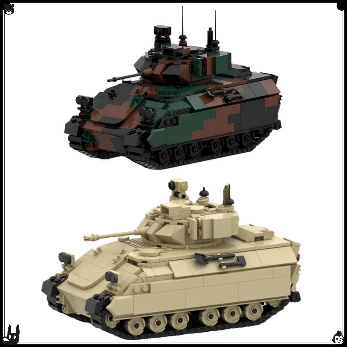 Lego Compatible Military Tank - MOC 군사 시리즈 궤도형 장갑 정찰