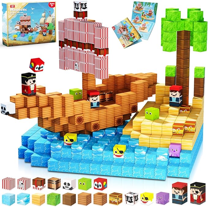 Magnetic Building Tiles Set 100Pcs - 자석 블록 - 100개입 마그넷 월드