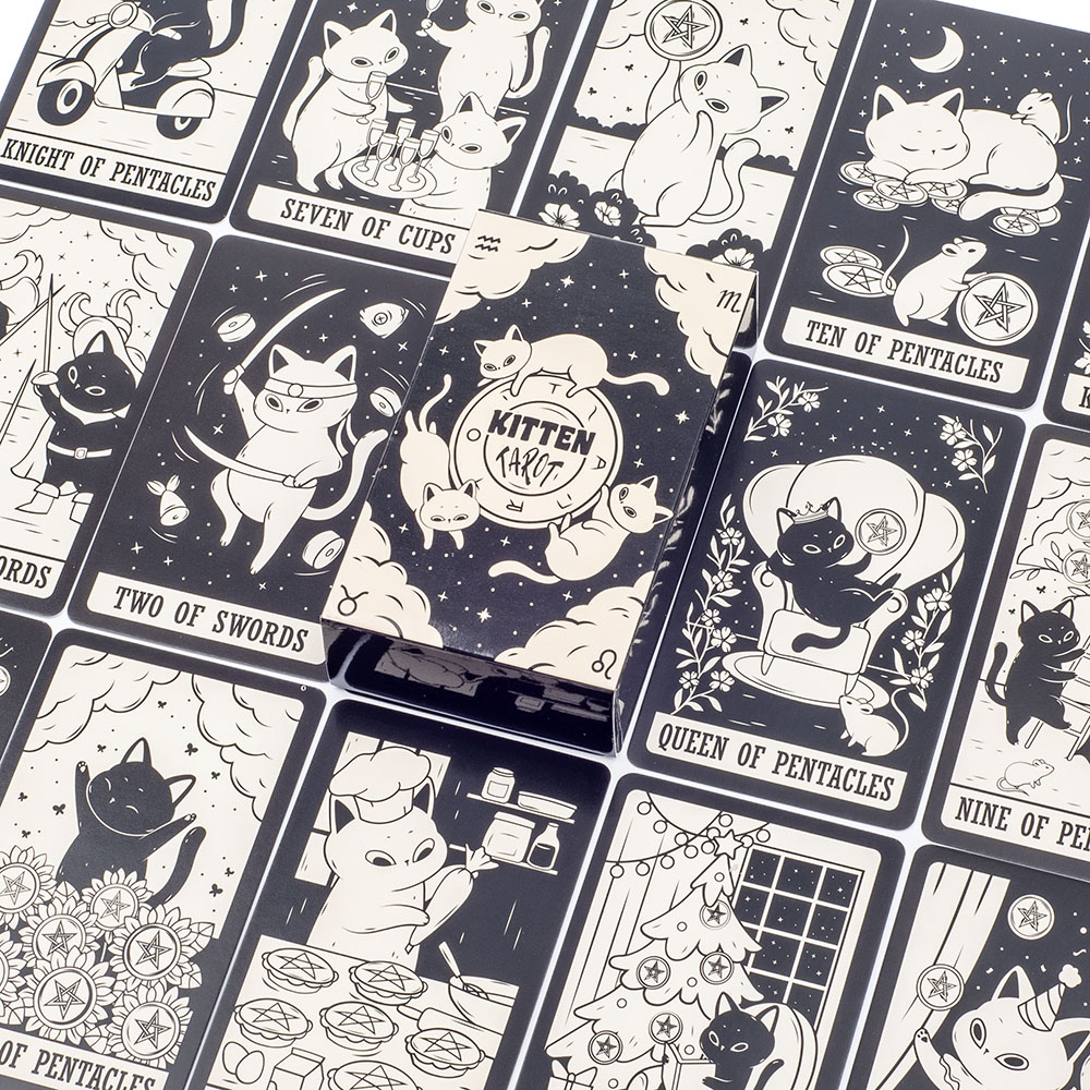 새끼 고양이 타로 데크 78Pcs 초보자를위한 귀여운  - Tarot Cards Deck With Guidebook 리뷰 및 가격