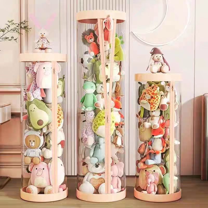 지퍼가 달린 봉제인형 보관통, 공간 절약형 투명 인형  - Dolls 리뷰 및 가격