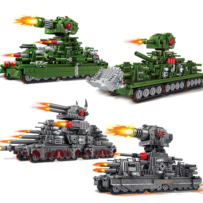 탱크 세계 만화 모델 빌딩 블록 세트 KV44 칼 몬스 - Lego Compatible Military Tank 리뷰 및 가격