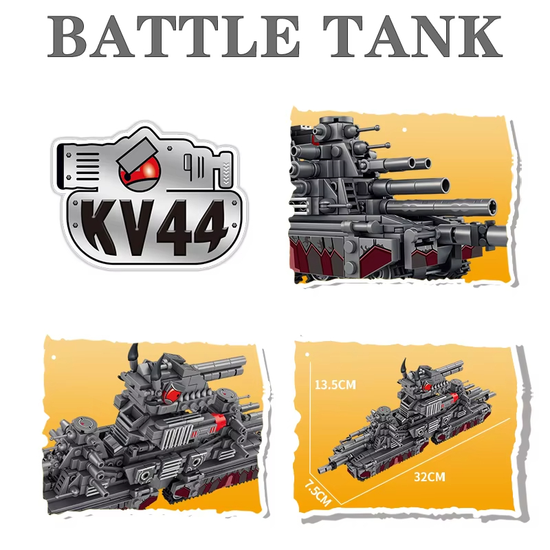 탱크 세계 만화 모델 빌딩 블록 세트 KV44 칼 몬스 - Lego Compatible Military Tank 리뷰 및 가격
