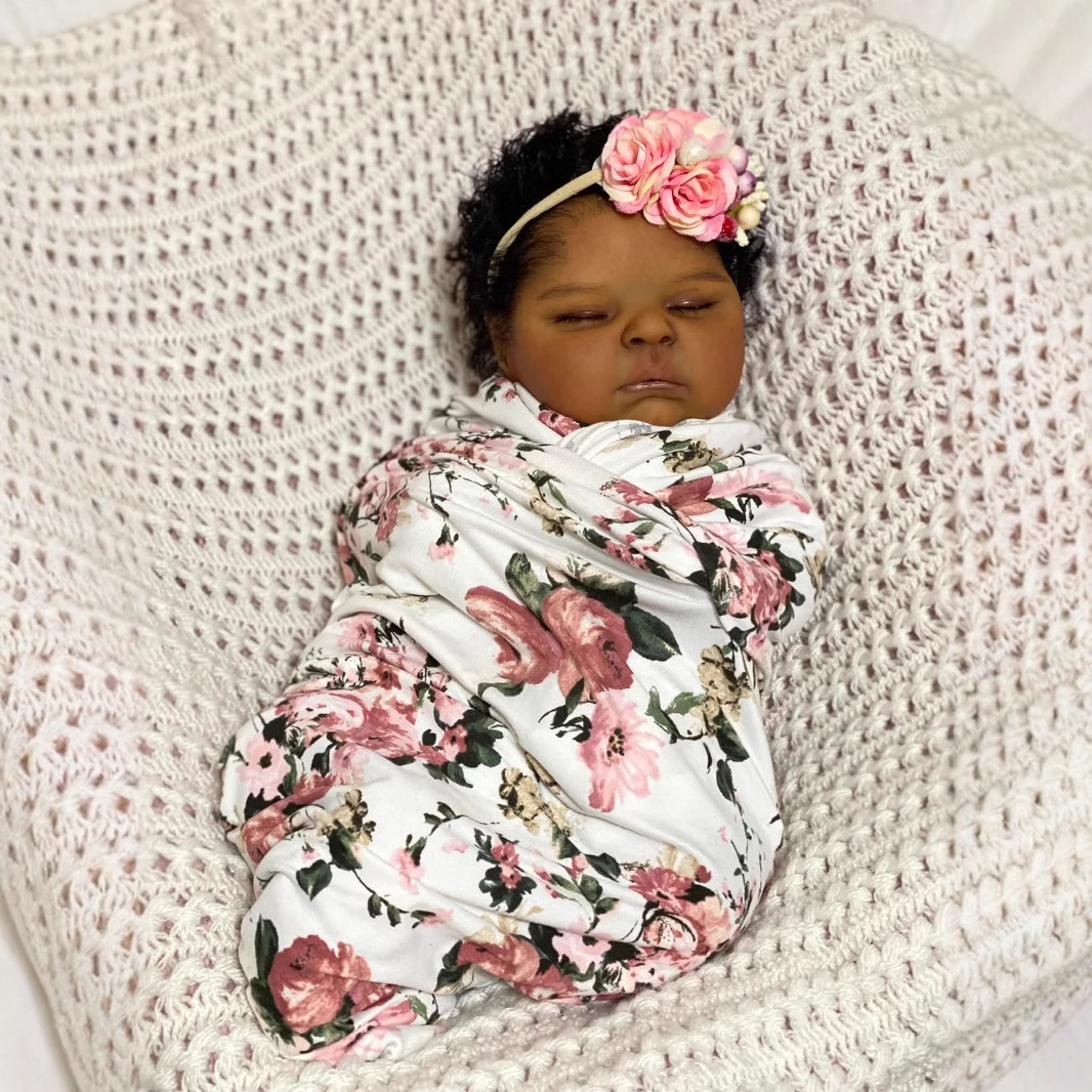 어두운 피부 복숭아 19 인치 실물 같은 실리콘 현실적 - Reborn Baby Doll Silicone Realistic 리뷰 및 가격