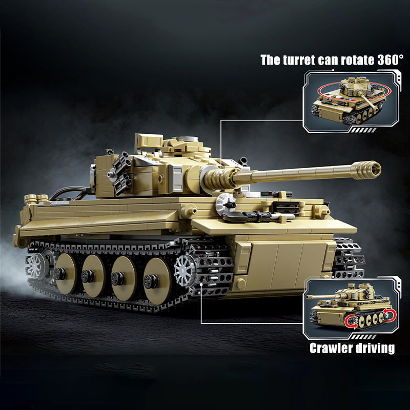 군사용 1000피스 독일 타이거 중전차 모델 빌딩 블록 - Lego Compatible Military Tank 리뷰 및 가격