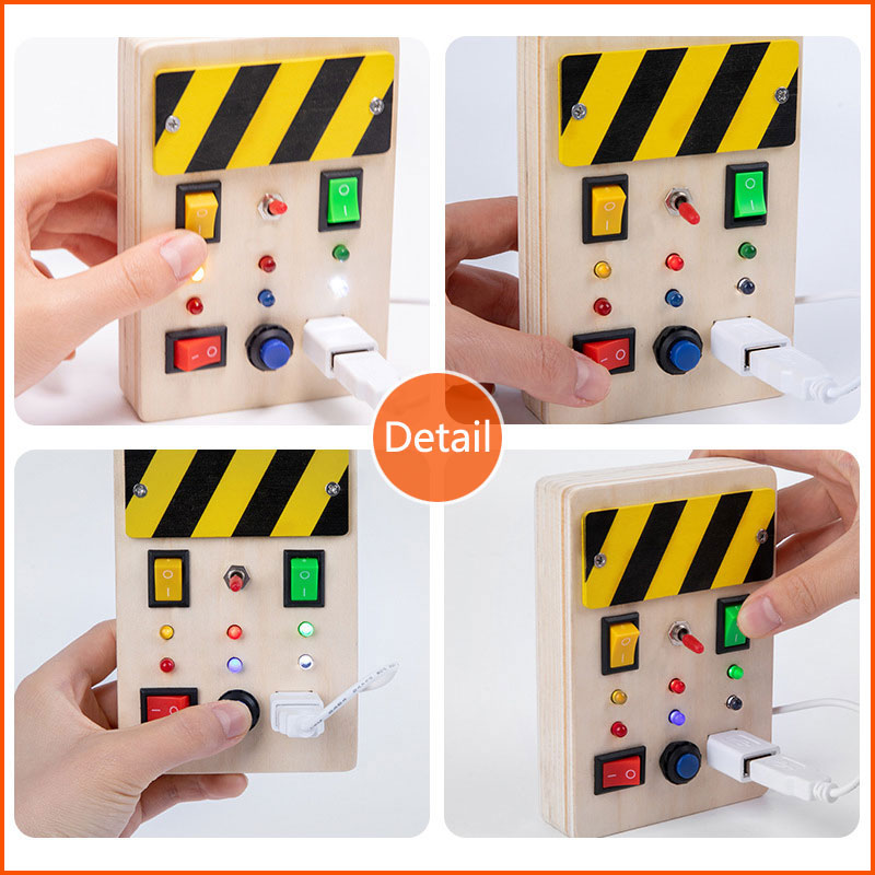몬테소리 비지 보드 감각 장난감, 나무 LED 조명 스 - Montessori Wooden Busy Board Toddler 리뷰 및 가격