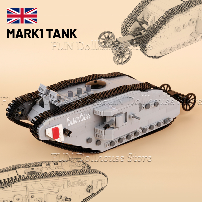 MOC 1차 세계대전 군대 병사 피규어 필드 포병 탱크 - Lego Compatible Military Tank 리뷰 및 가격