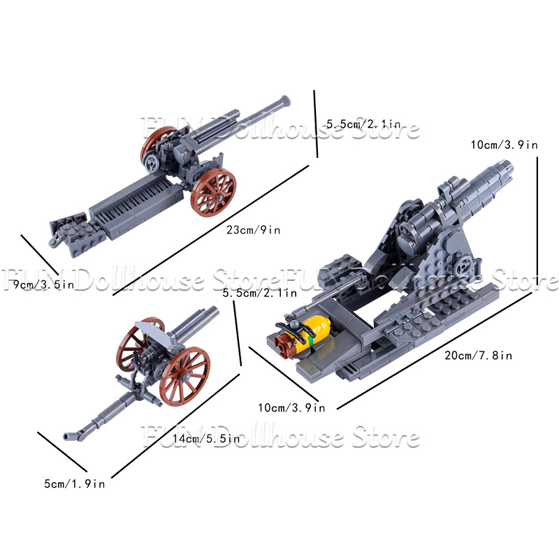 MOC 1차 세계대전 군대 병사 피규어 필드 포병 탱크 - Lego Compatible Military Tank 리뷰 및 가격