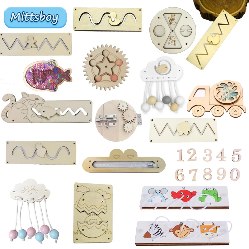 DIY 바쁜 보드 몬테소리 교육 장난감 동물 슬라이드  - Montessori Wooden Busy Board Toddler 리뷰 및 가격