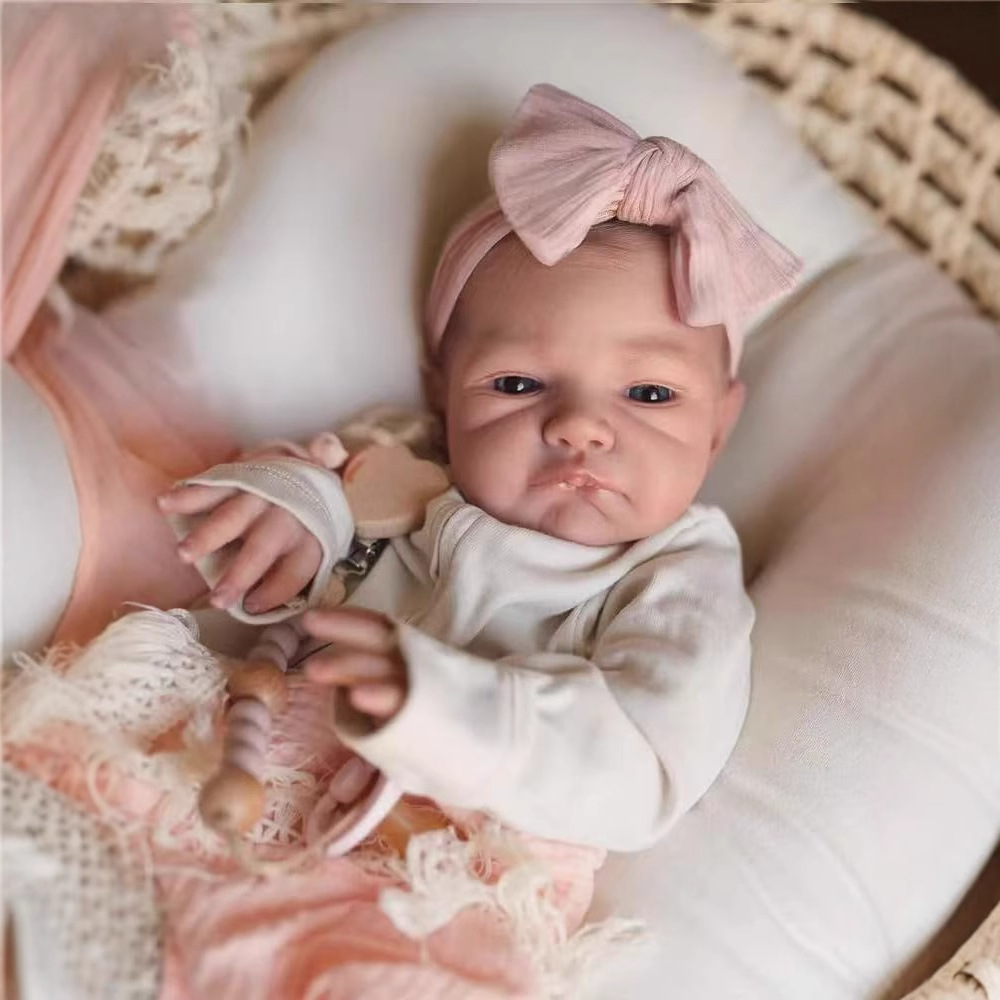 48CM 리본 실리콘 인형 오거스트 어웨이크 완성품 터 - Reborn Baby Doll Silicone Realistic 리뷰 및 가격