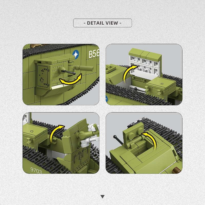 900PCS 제1차 세계 대전 중전차 MK.V, Ww1 - Lego Compatible Military Tank 리뷰 및 가격