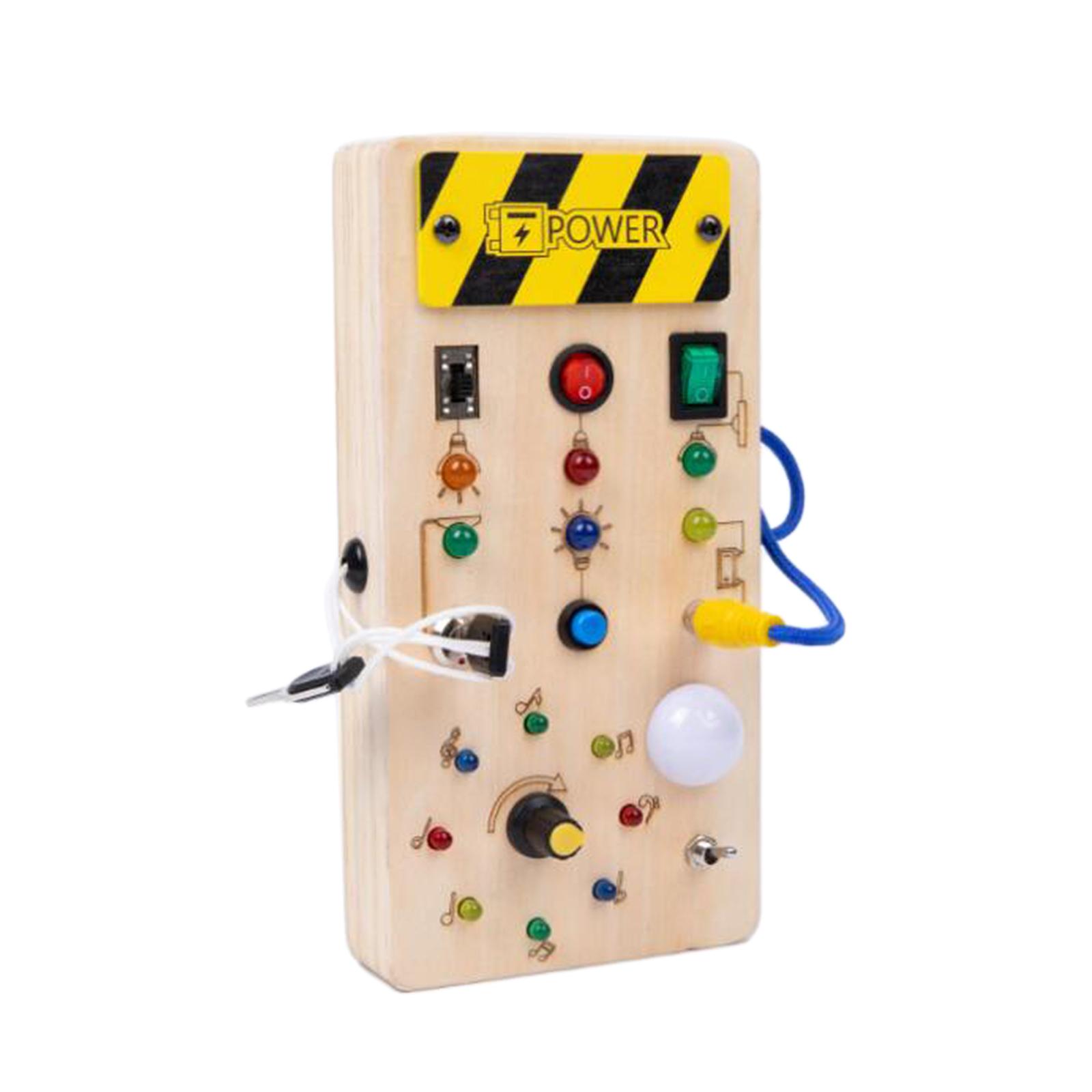 LED 나무 감각 발달 보드 유아 학습 인지 발달 LE - Montessori Wooden Busy Board Toddler 리뷰 및 가격