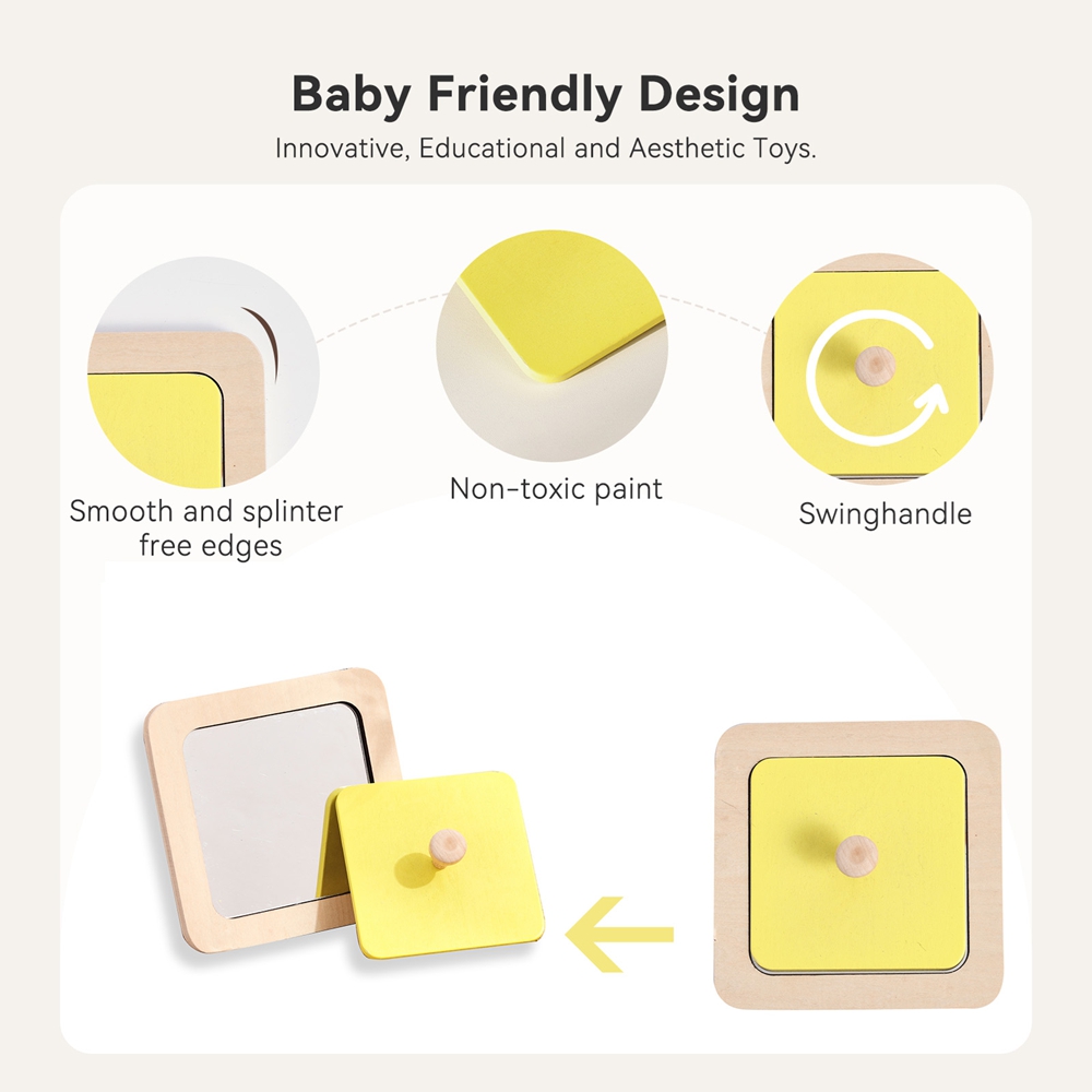 몬테소리 나무 거울 퍼즐 비지보드 조기 교육 감각 발달 - Montessori Wooden Busy Board Toddler 리뷰 및 가격