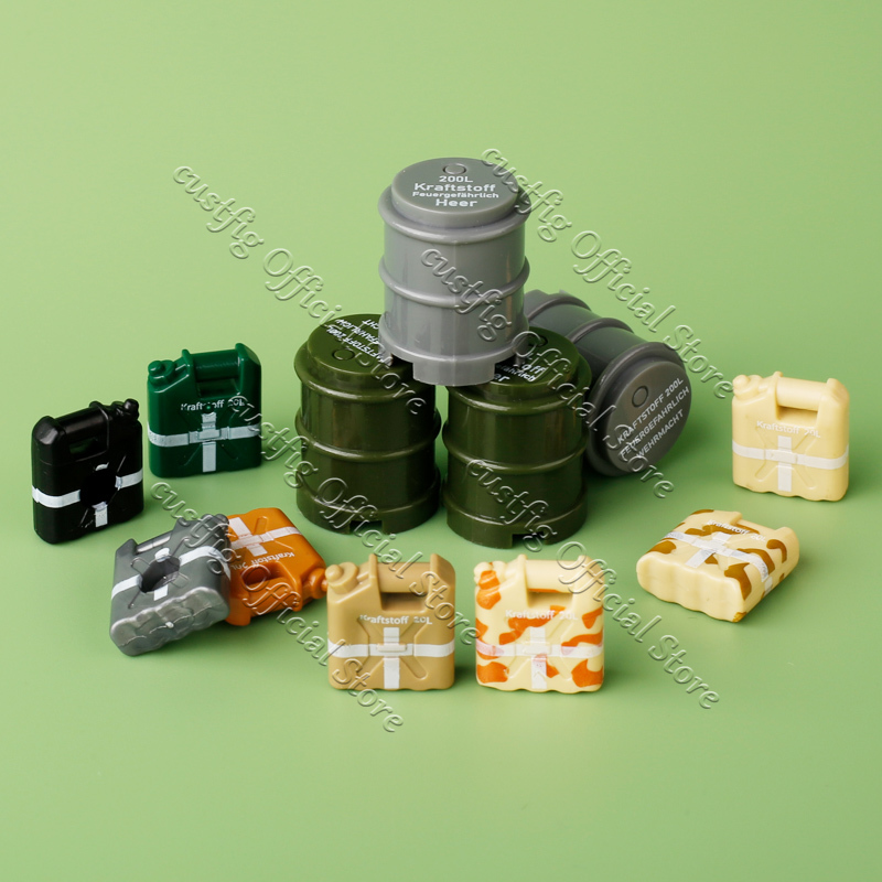 제2차 세계대전 군용 오일 드럼 연료 탱크 주유소 장면 - Lego Compatible Military Tank 리뷰 및 가격