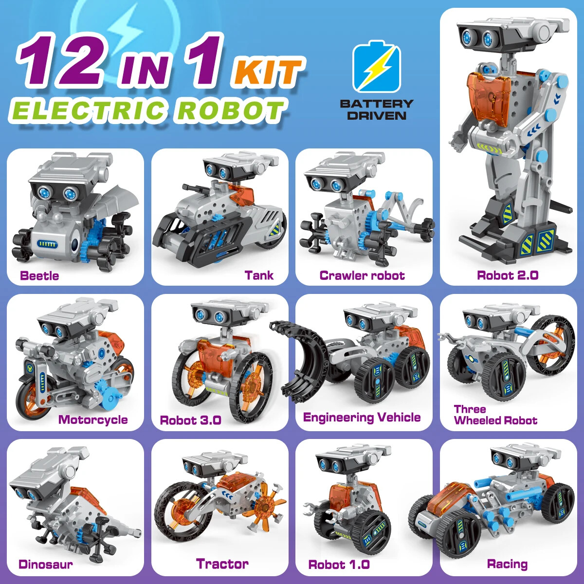 STEM 12-in-1 교육용 태양광 로봇 장난감 DI - Stem Solar Robot Kit For Kids 리뷰 및 가격