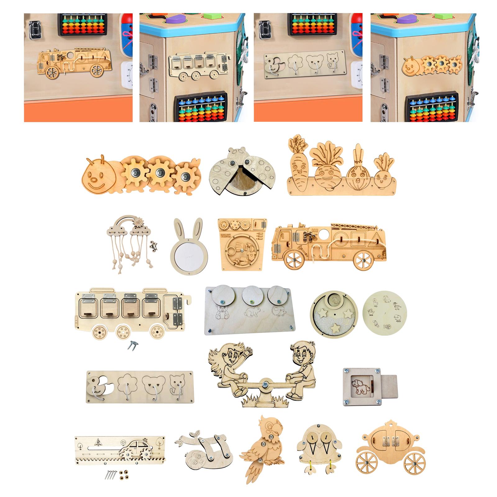 나무로 만든 바쁜 보드 부품 몬테소리 감각 발달 장난감 - Montessori Wooden Busy Board Toddler 리뷰 및 가격