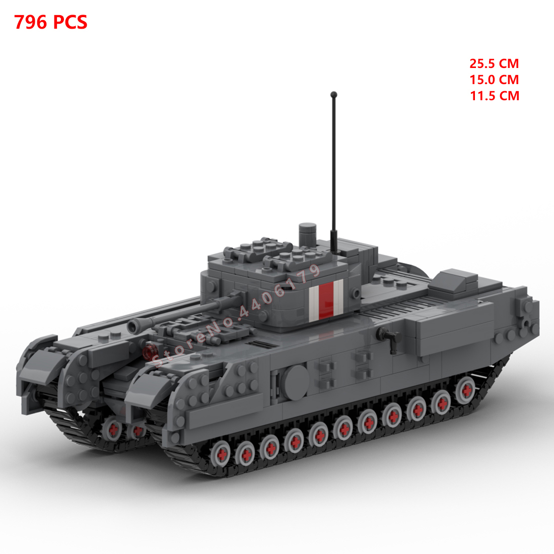 인기 군사 2 차 세계 대전 영국 육군 처칠 보병 탱크 - Lego Compatible Military Tank 리뷰 및 가격