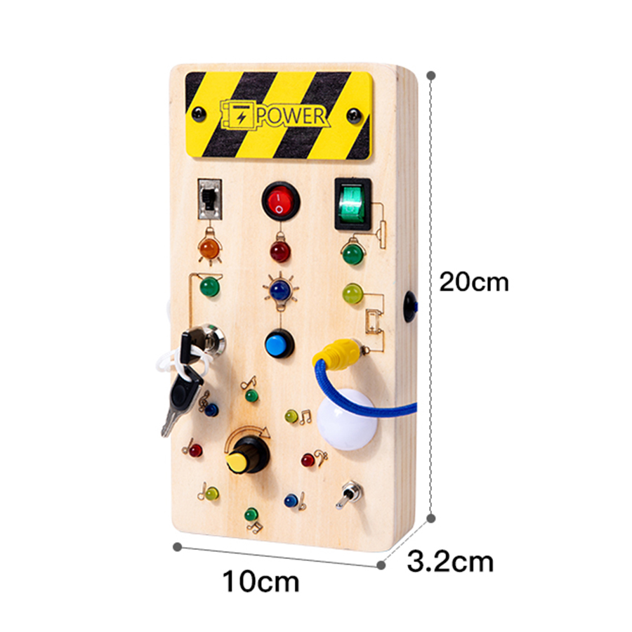 몬테소리 바쁜 보드 감각 장난감 LED 조명 스위치 제 - Montessori Wooden Busy Board Toddler 리뷰 및 가격