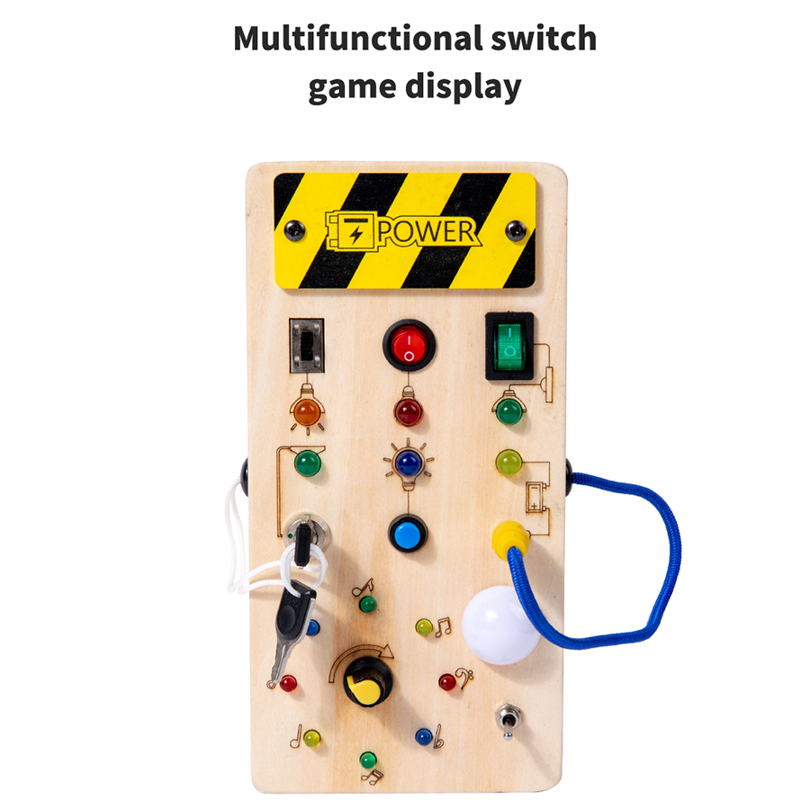 몬테소리 바쁜 보드 감각 장난감 LED 조명 스위치 제 - Montessori Wooden Busy Board Toddler 리뷰 및 가격