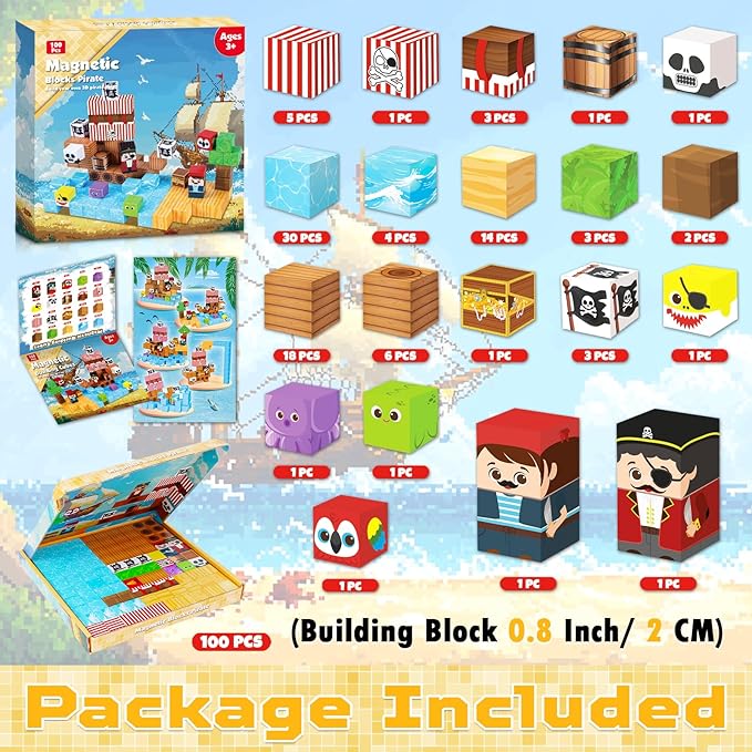 자석 블록 - 100개입 마그넷 월드 세트, 자석 타일 - Magnetic Building Tiles Set 100Pcs 리뷰 및 가격